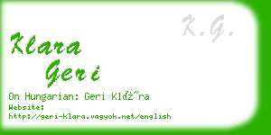 klara geri business card